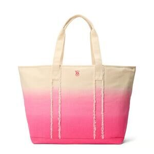 Victoria's Secret • Pink and Cream Ombré Beach Tote Bag